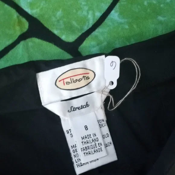 Vintage Talbots Black Stretch Pants Size 8 - Picture 2 of 13